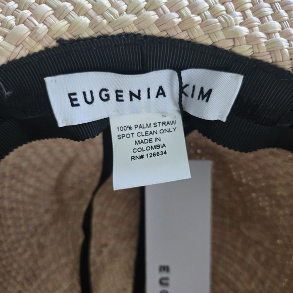 New Eugenia Kim Valentina Frayed Edge Palm Straw Adjustable Nude/Multi Sun Hat main image 10